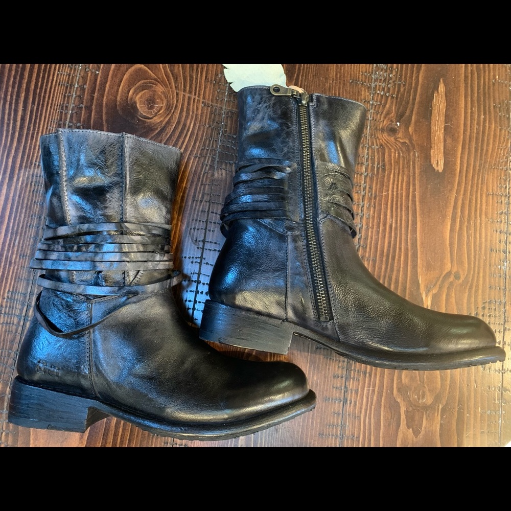 NEW Bed Stu Rampton Black Leather Boots 6